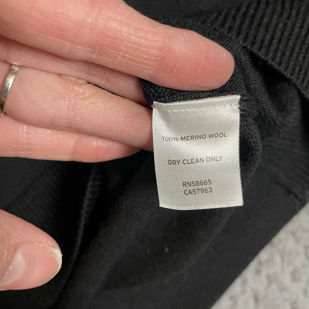 Nordstrom Men Shop Sweater Men's Size XXL Black 100% Italian Merino Wool Classic